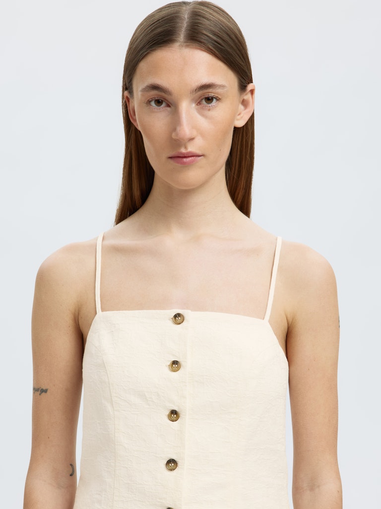 SELECTED FEMME Tanktop SLFMETTE BUTTONED Organic Cotton