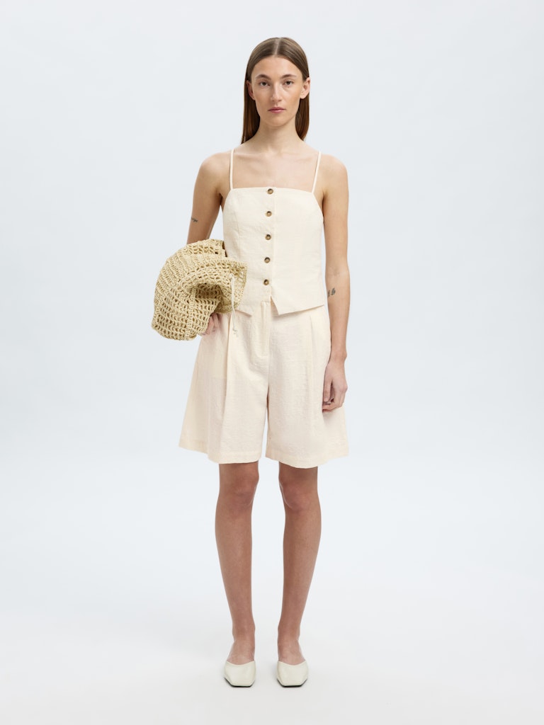 SELECTED FEMME Tanktop SLFMETTE BUTTONED Organic Cotton