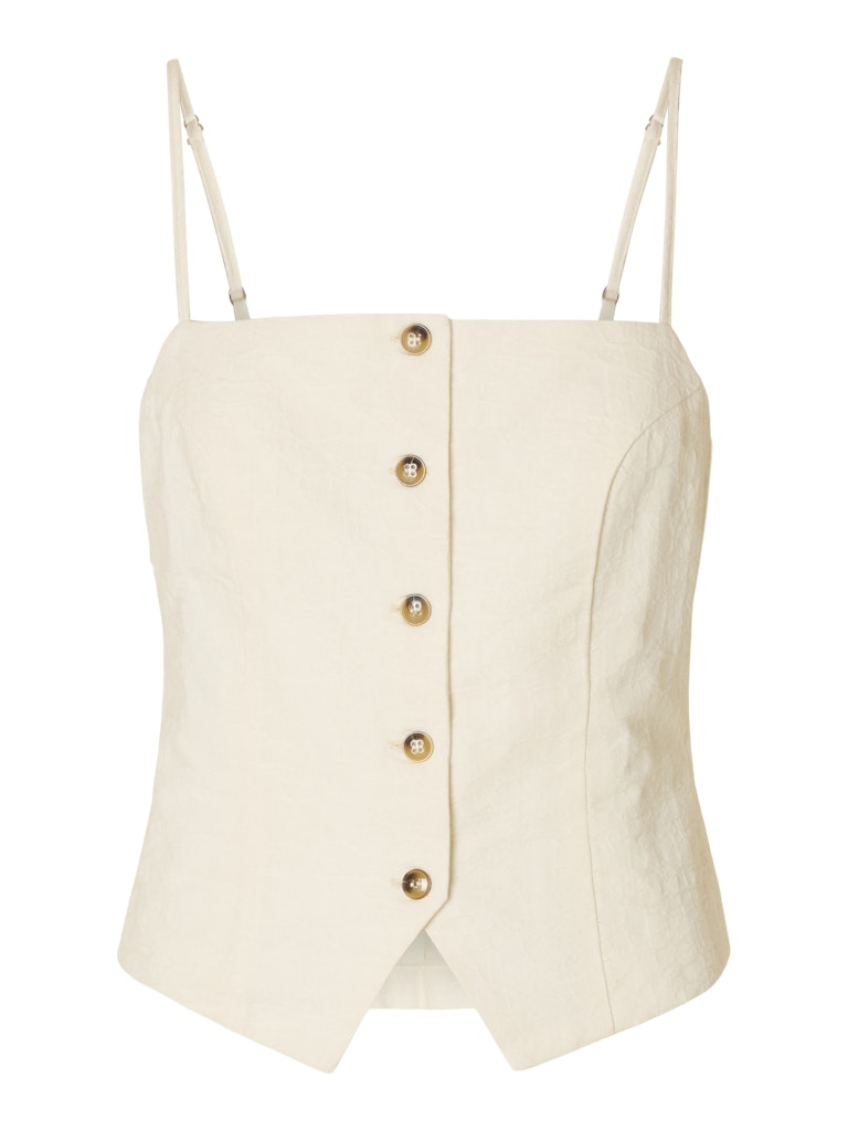 SELECTED FEMME Tanktop SLFMETTE BUTTONED Organic Cotton