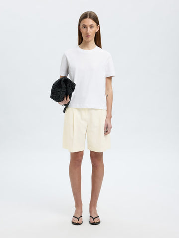 SELECTED FEMME Shorts SLFMETTE HW Organic Cotton Linen Mix