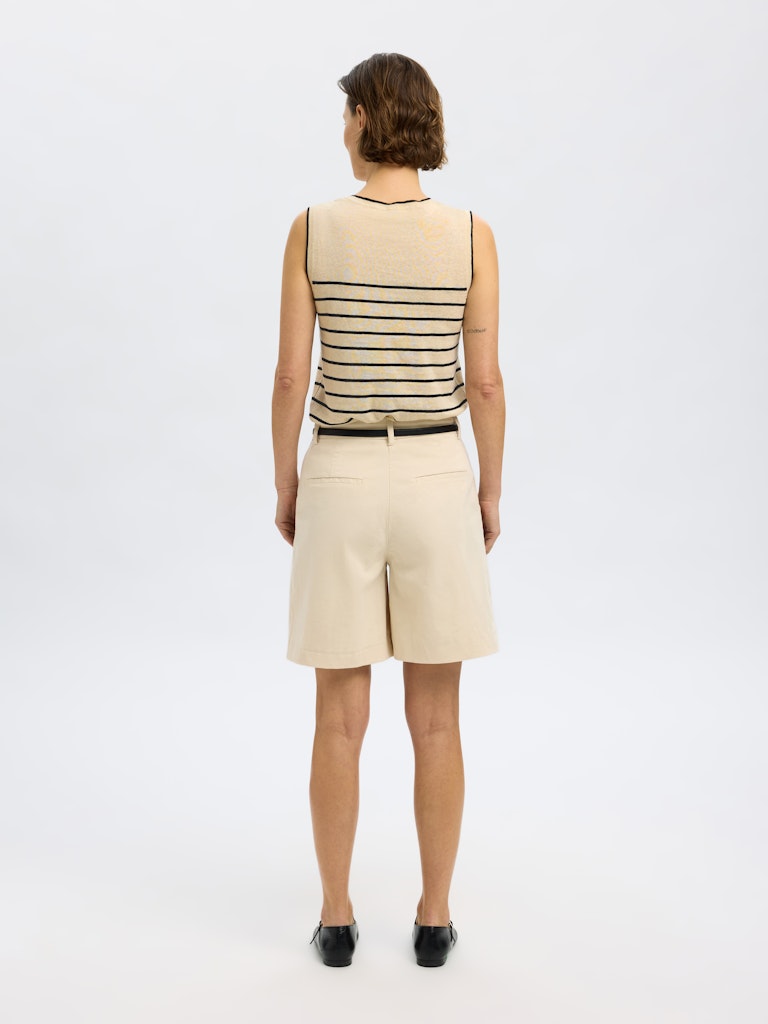 SELECTED FEMME Stricktop Ärmellos SLFESTHER Organic Cotton Linen