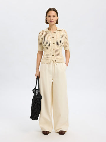 SELECTED FEMME Hose SLFTENNI Organic Cotton Lyocell Mix