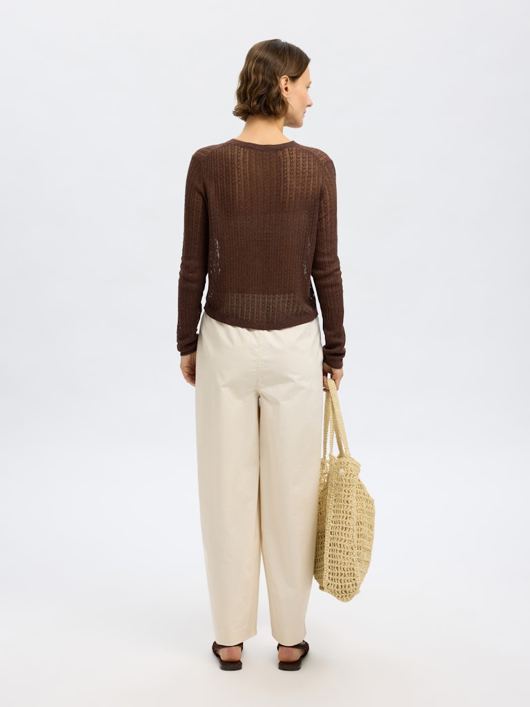 SELECTED FEMME Strickjaecke SLFHENNAH Lyocell Hemp Mix