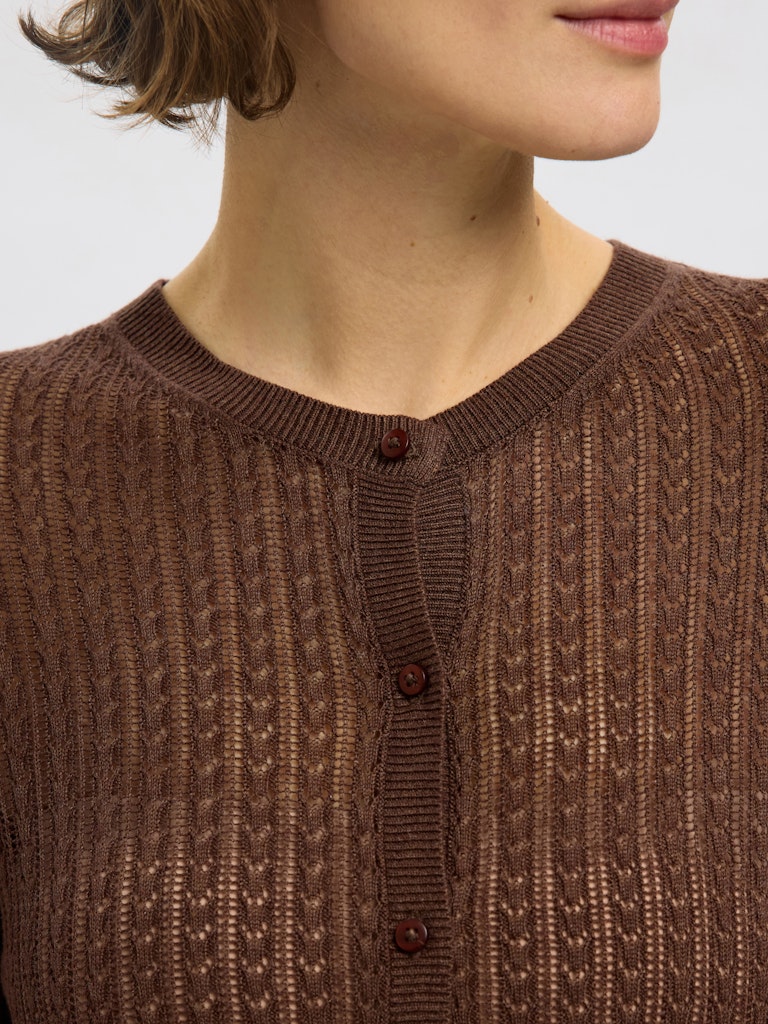 SELECTED FEMME Strickjaecke SLFHENNAH Lyocell Hemp Mix