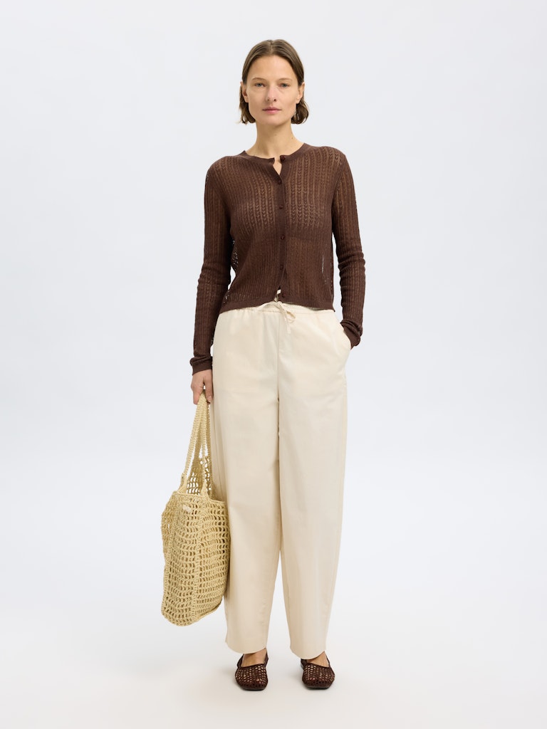 SELECTED FEMME Strickjaecke SLFHENNAH Lyocell Hemp Mix