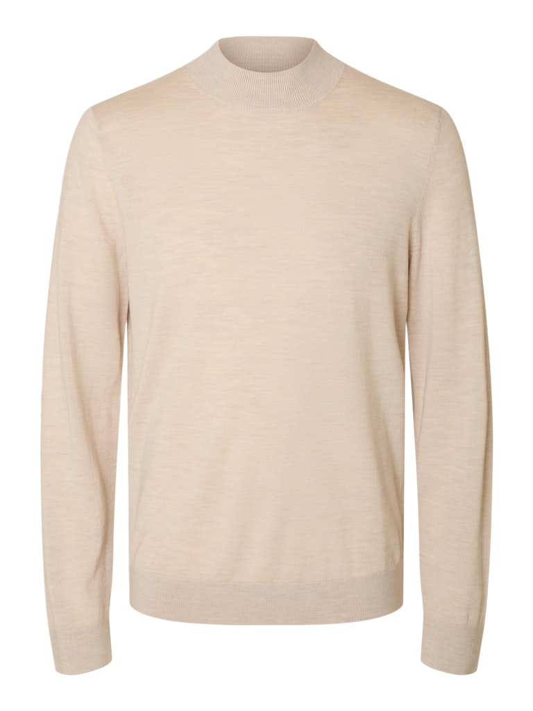 SELECTED HOMME Strickpullover SLHTRAY MOCK NECK Merino