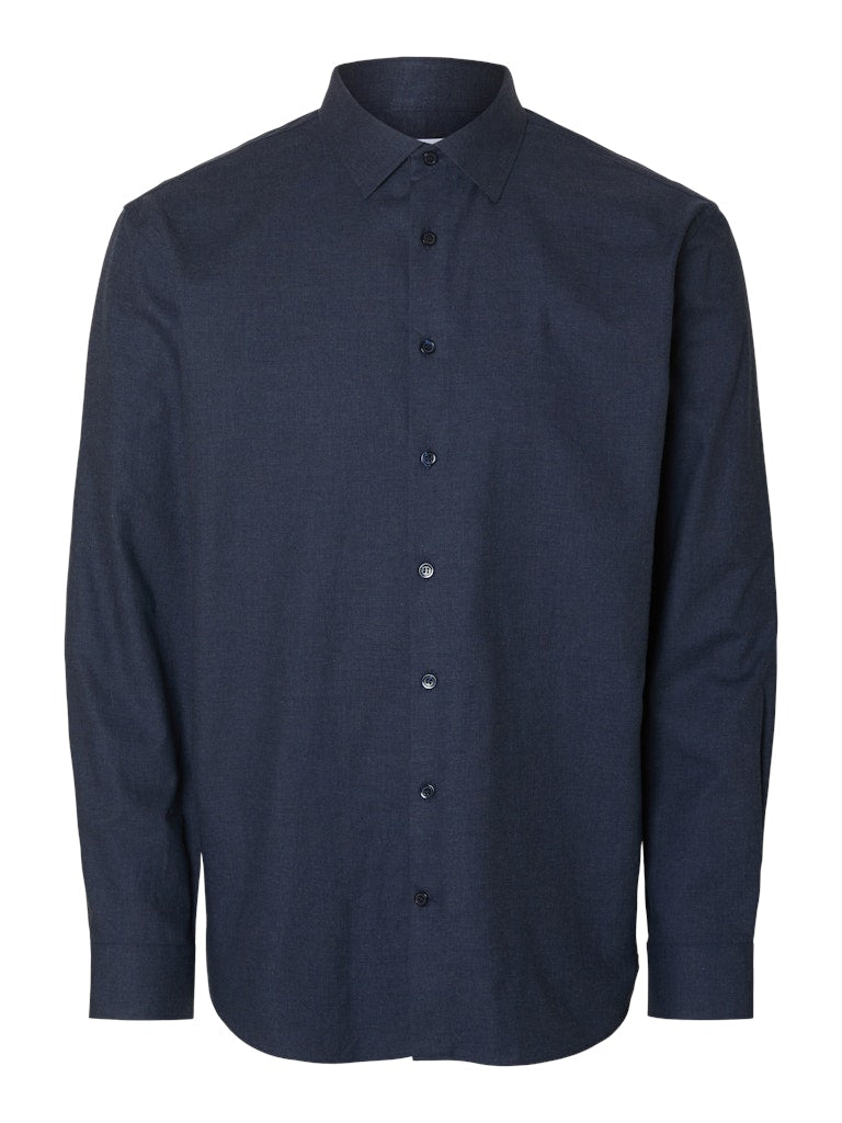 SELECTED HOMME Hemd SLHREG-LEO HEATHER Cotton