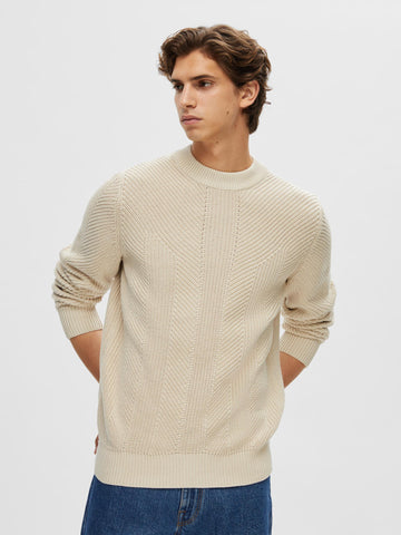 SELECTED HOMME Strickpullover SLHCARL Organic Cotton