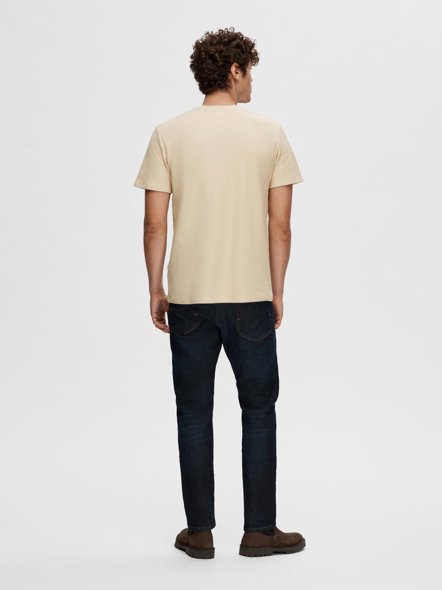 SELECTED HOMME T-Shirt Waffle SLHRELAXWALT Organic Cotton