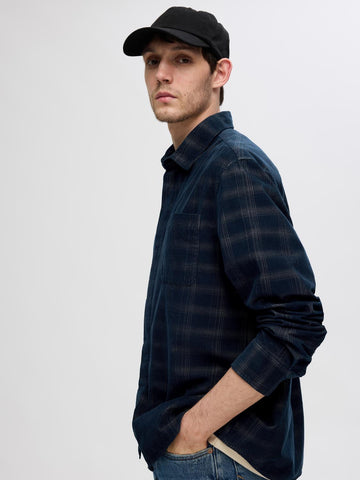 SELECTED HOMME Shirt SLHRELAX-CORD Checked Pattern