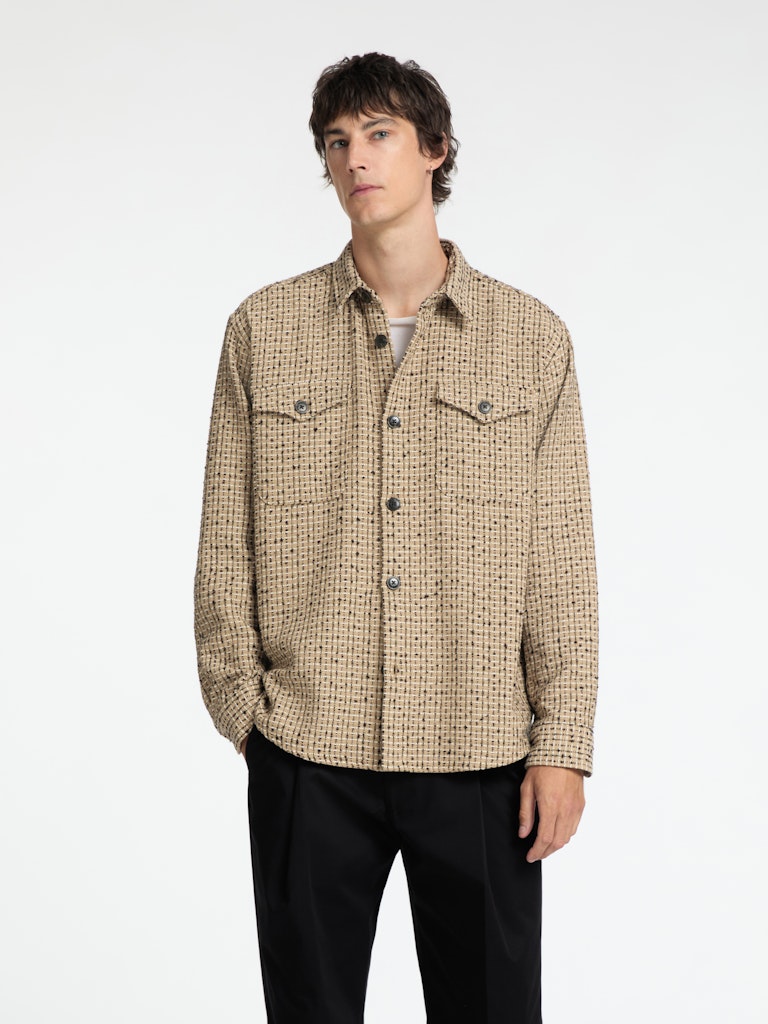 SELECTED HOMME Overshirt gestreift SLHBOXY-MASON Cotton Blend