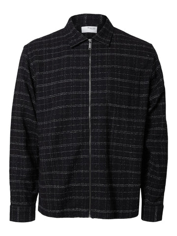 SELECTED HOMME Overshirt SLHBOXY-JAMES CHECKS ZIP