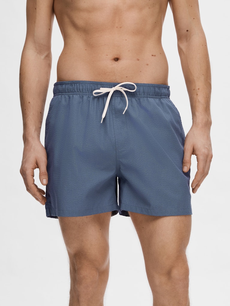 SELECTED HOMME Swim Shorts SLHCOOPER-SEERSUCKER Cotton