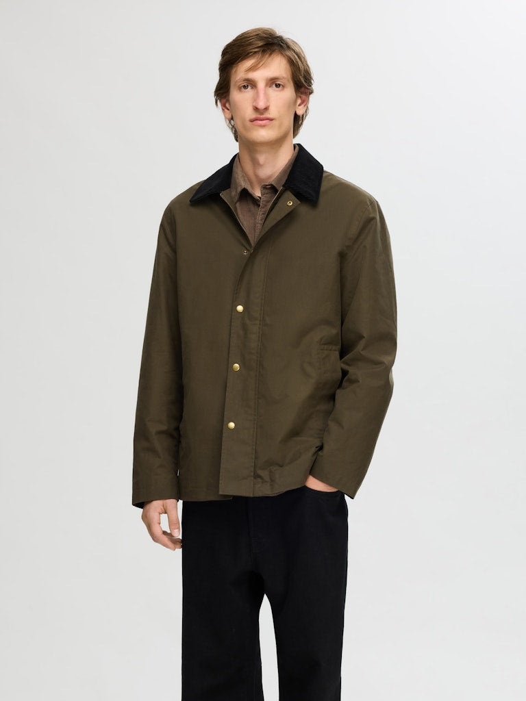 SELECTED HOMME Jacke SLHWALTER Waxed Cotton