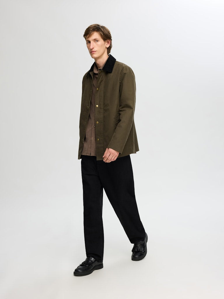 SELECTED HOMME Jacke SLHWALTER Waxed Cotton