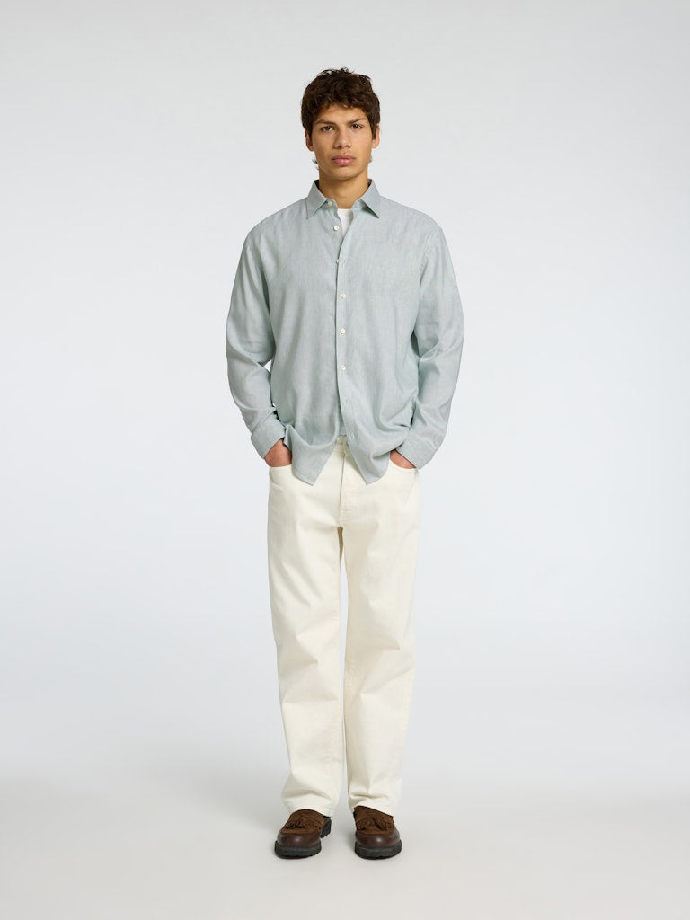 SELECTED HOMME Hemd SLHREG-LEO LIGHT TENCEL™ Lyocell Blend