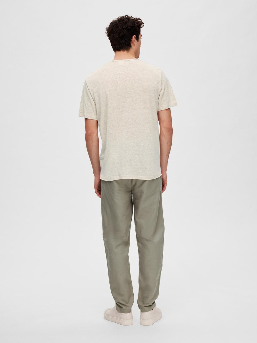 SELECTED HOMME T-Shirt O-Neck SLHBET Leinen