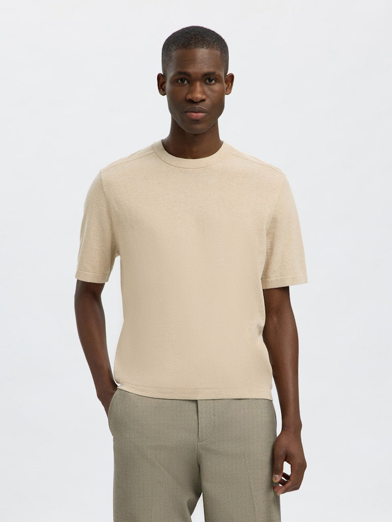 SELECTED HOMME T-Shirt O-Neck SLHBERG SS Organic Cotton Blend