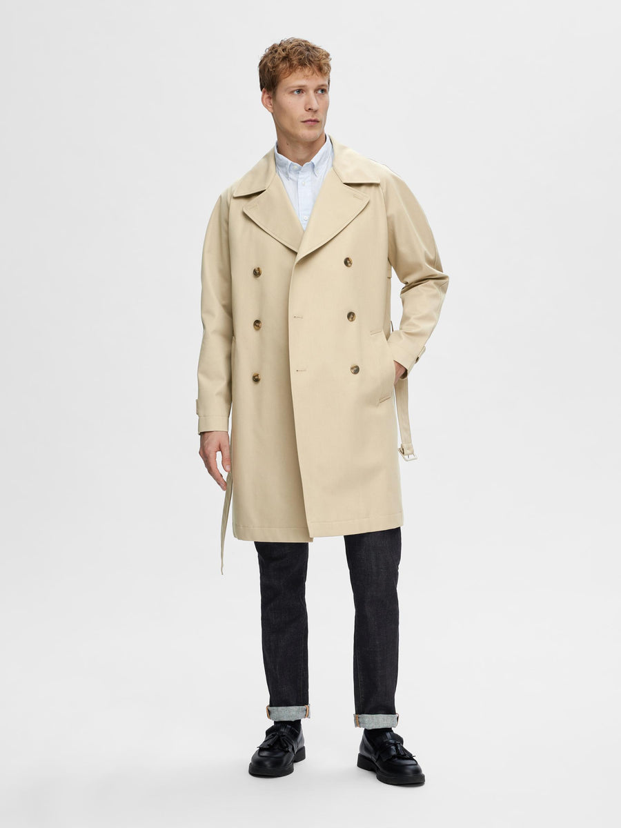 SELECTED HOMME Trench Coat SLHARCHIVE Polyester