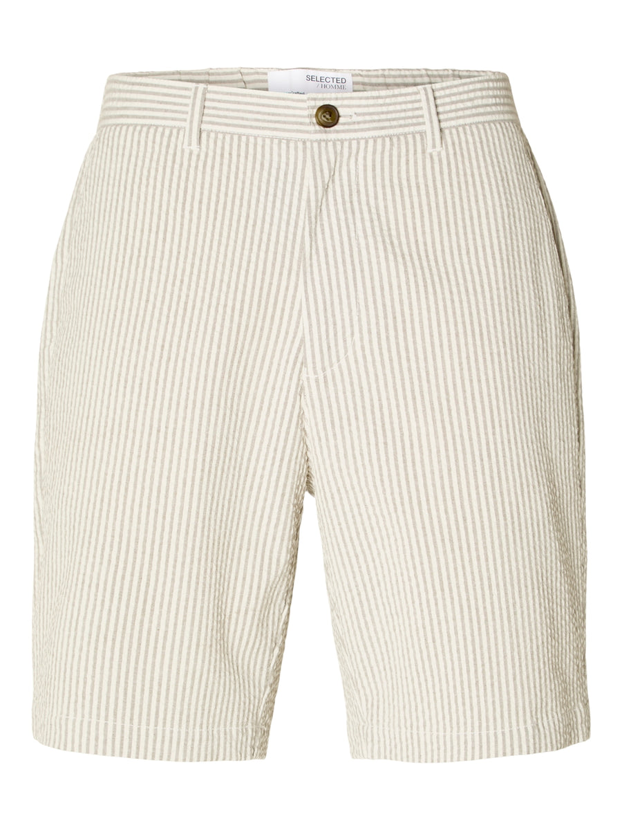 SELECTED HOMME Shorts Seersucker SLHREGULAR-KARL Organic Cotton