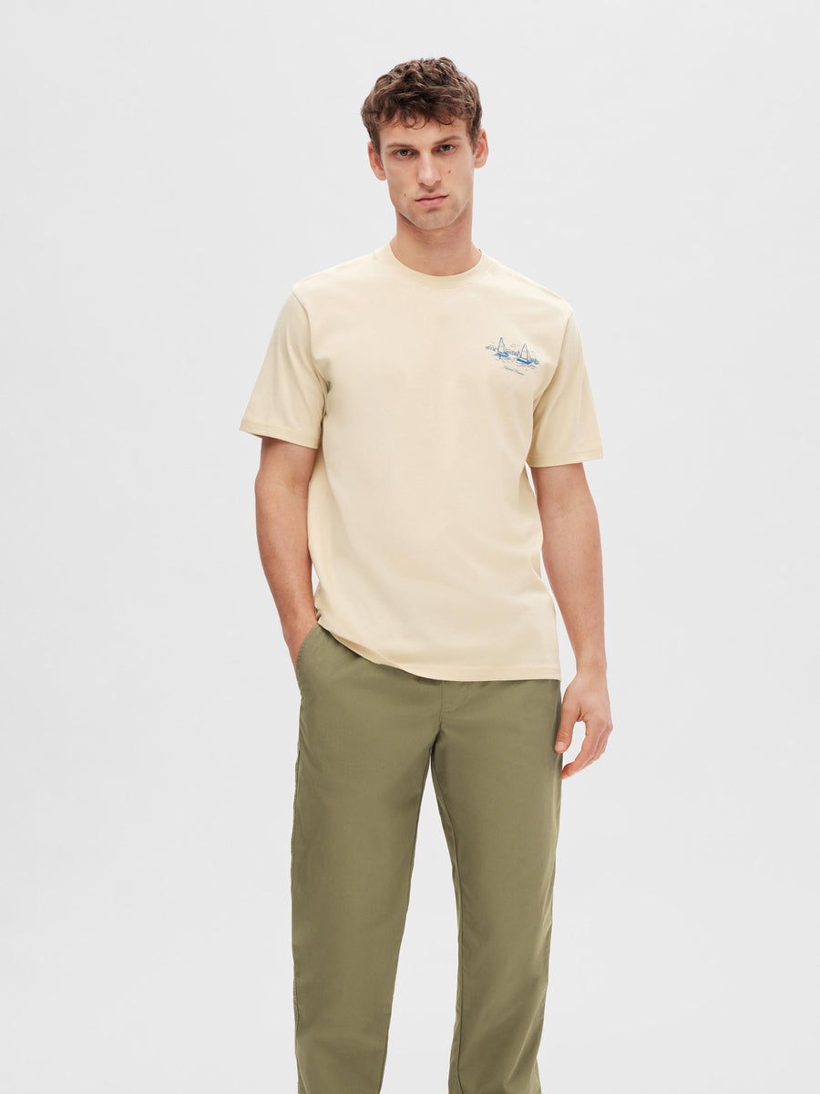 SELECTED HOMME T-Shirt O-Neck SLHGABRIEL Organic Cotton