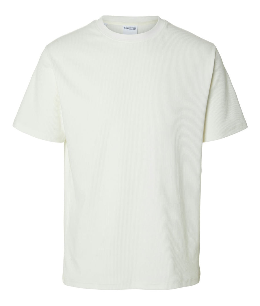 SELECTED HOMME T-Shirt gerippt SLHSPENCER Organic Cotton