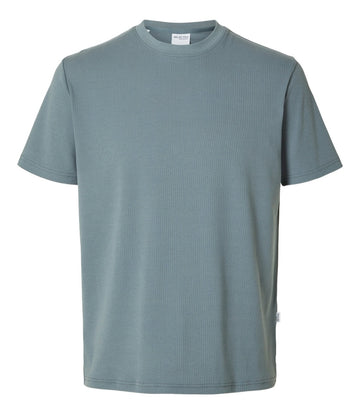 SELECTED HOMME T-Shirt gerippt SLHSPENCER Organic Cotton