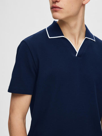 SELECTED HOMME Poloshirt Waffle SLHADLEY Organic Cotton