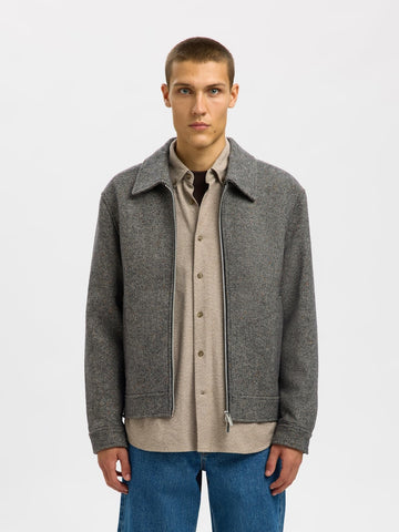 SELECTED HOMME Jacke SLHPHILIP Recycled Wool Blend