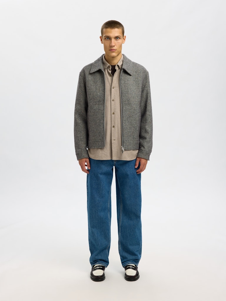 SELECTED HOMME Jacke SLHPHILIP Recycled Wool Blend