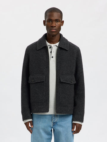 SELECTED HOMME Bomberjacke  SLHJAKOB Wool Mix