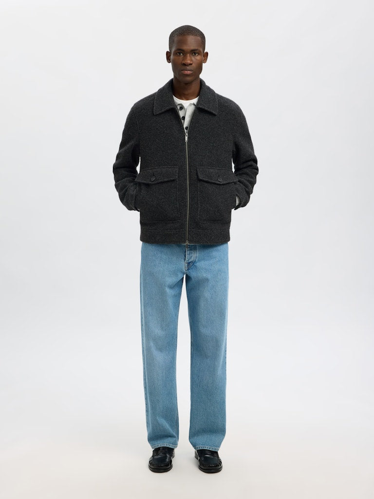 SELECTED HOMME Bomberjacke  SLHJAKOB Wool Mix