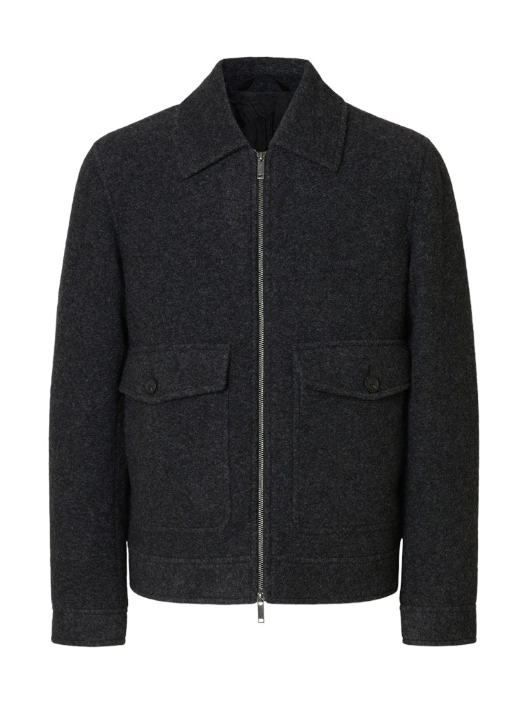 SELECTED HOMME Bomberjacke  SLHJAKOB Wool Mix
