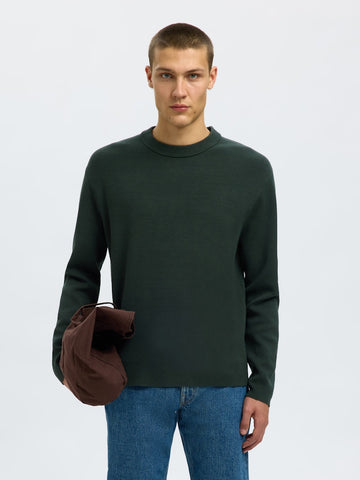 SELECTED HOMME Strickpullover SLHTELLER FN Viskose OnceMore® Mix