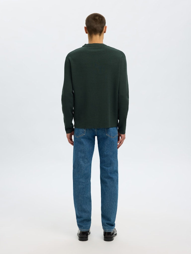 SELECTED HOMME Strickpullover SLHTELLER FN Viskose OnceMore® Mix