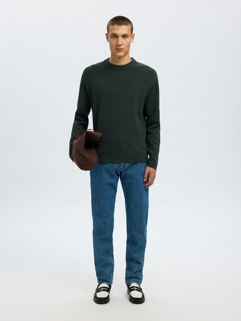 SELECTED HOMME Strickpullover SLHTELLER FN Viskose OnceMore® Mix