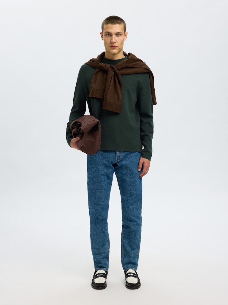 SELECTED HOMME Strickpullover SLHTELLER FN Viskose OnceMore® Mix
