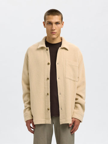 SELECTED HOMME Overshirt SLHREGFRED STRUCTURED Organic Cotton Mix