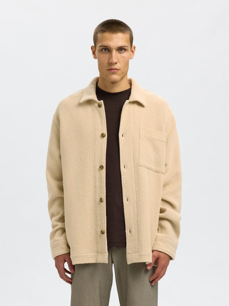 SELECTED HOMME Overshirt SLHREGFRED STRUCTURED Organic Cotton Mix