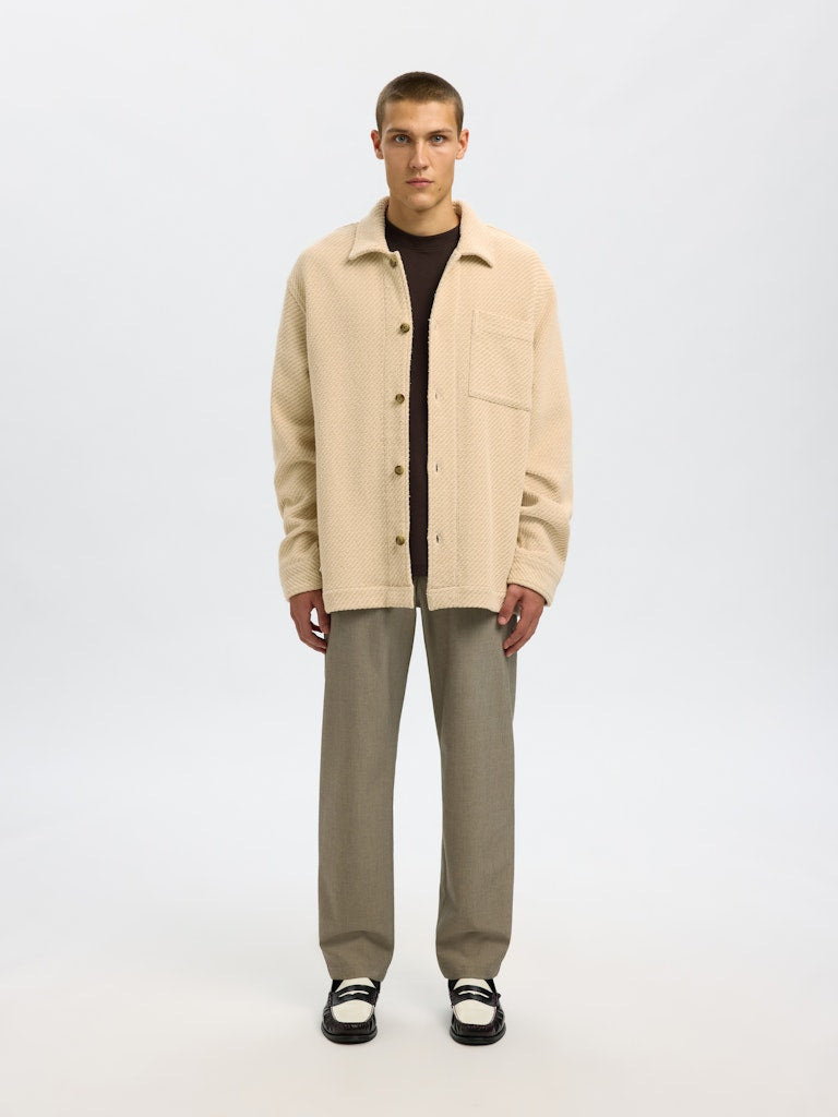 SELECTED HOMME Overshirt SLHREGFRED STRUCTURED Organic Cotton Mix