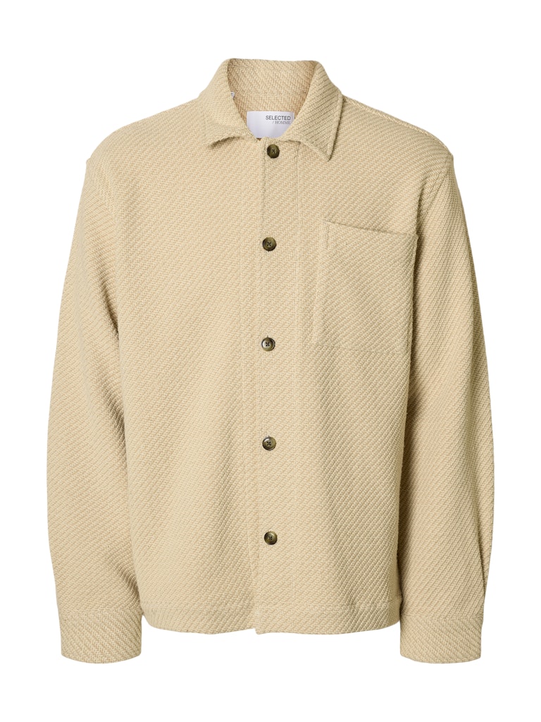 SELECTED HOMME Overshirt SLHREGFRED STRUCTURED Organic Cotton Mix