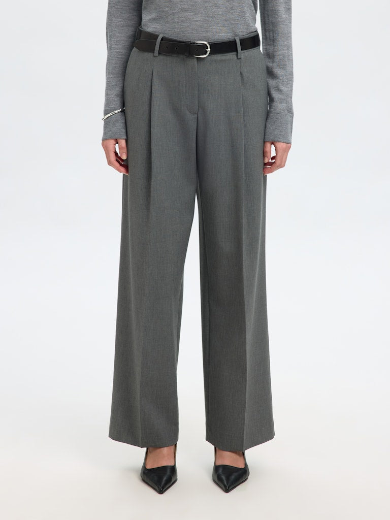 SELECTED FEMME Hose SLFWIDE-RITA Recycled Wool Mix