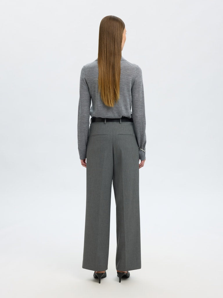SELECTED FEMME Hose SLFWIDE-RITA Recycled Wool Mix