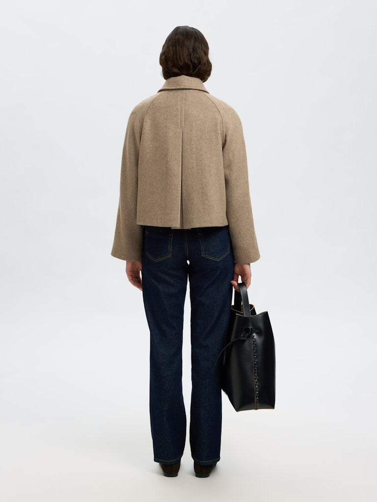 SELECTED FEMME Jacke SLFMALLY Wool Recycled Polyester Mix
