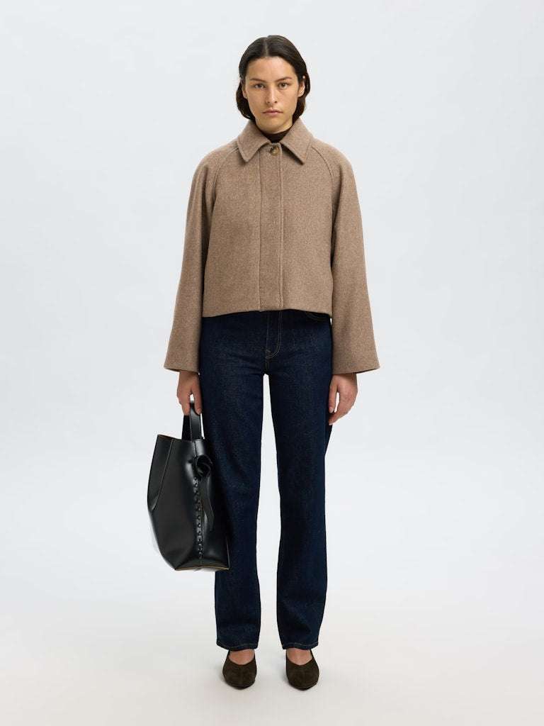 SELECTED FEMME Jacke SLFMALLY Wool Recycled Polyester Mix
