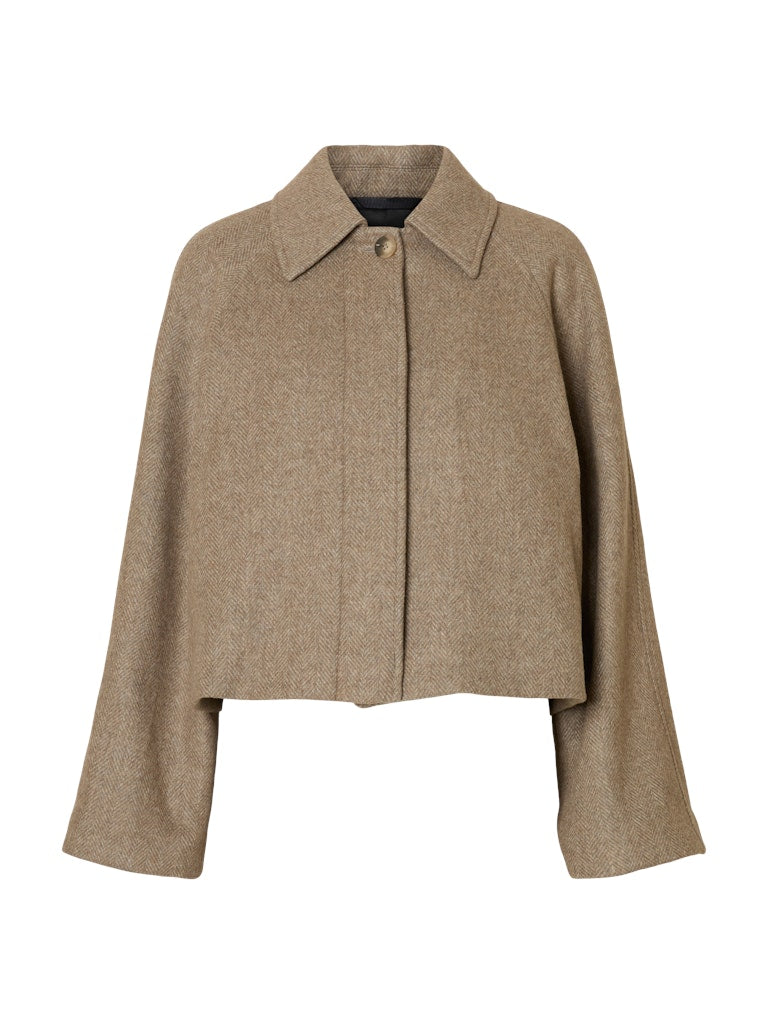 SELECTED FEMME Jacke SLFMALLY Wool Recycled Polyester Mix