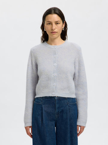 SELECTED FEMME Strickjacke SLFSIA RAS Wool Alpaca Mix