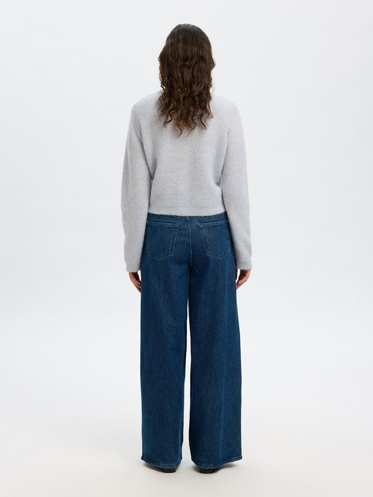 SELECTED FEMME Strickjacke SLFSIA RAS Wool Alpaca Mix