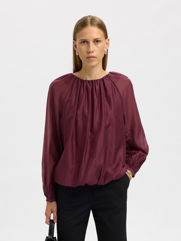 SELECTED FEMME Bluse SLFIRIS LS Lyocell TENCEL™ Mix