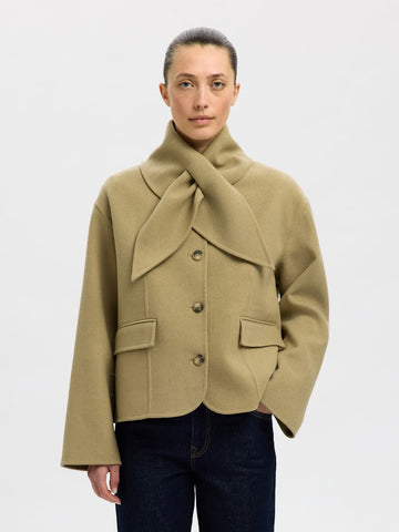 SELECTED FEMME Jacke SLFJULA Wool Recycled Polyester Mix